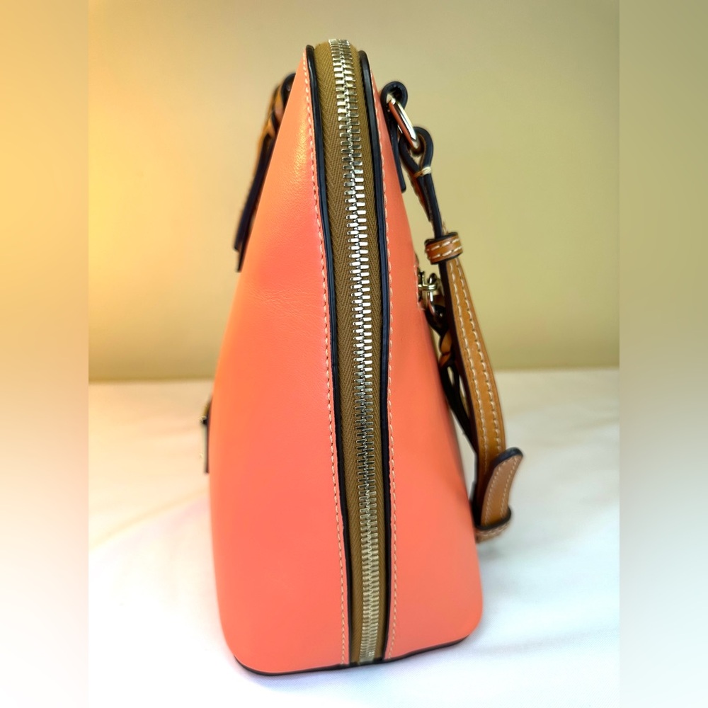 Dooney & Bourke Trixie Coral smooth leather shoulder/crossbody Convertible - Picture 6 of 14